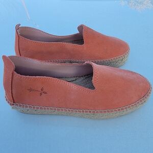 Manebi Hamptons Apricot Suede Espadrilles 6.5